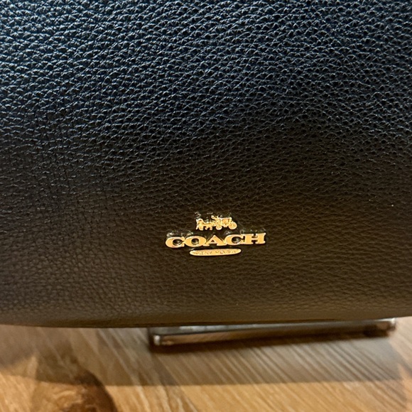 Coach “Pennie” Black Pebbled Leather Shoulder Bag (with Hang Tag & Twilly)(EUC) - Picture 4 of 17